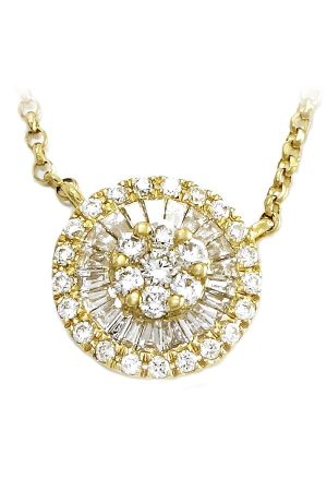 Collier en or jaune avec diamants de 0.32 carat