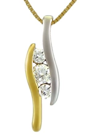 0.31 Ct Two Color Diamond Pendant