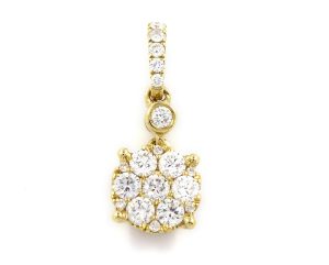 0.41 Ct 18K Yellow Gold Diamond Pendant