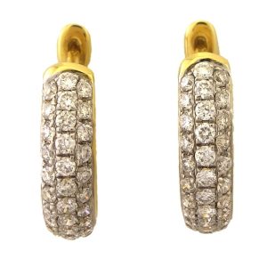 Pendientes de diamantes de oro amarillo de 0.62 quilates