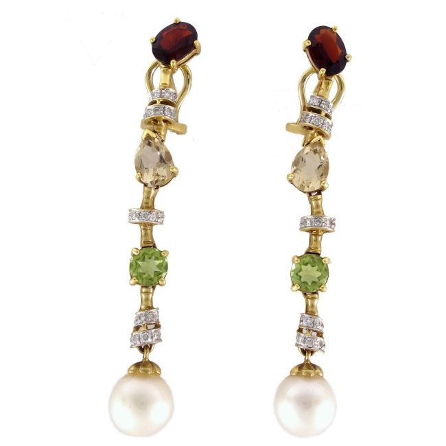 Boucles d’oreilles en or jaune et diamants de 0.32 carat