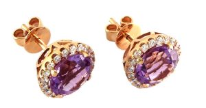 Pendientes de oro rosa de 0.50 quilates