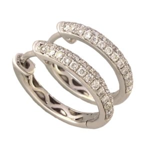 0.32 Cts White Gold Diamond Earrings