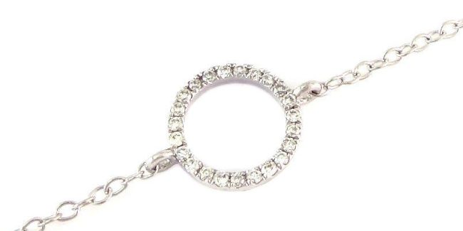 Pulseira de diamante de ouro de 0.06 quilates