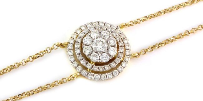 0.49 Ct Yellow Gold Diamond Bracelet