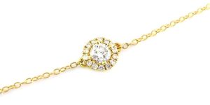 Pulseira de diamante de ouro de 0.19 quilates