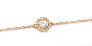 0.19 Carats The Sun Rose Gold Diamond Bracelet