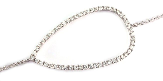 Pulsera de diamantes de oro blanco de 0.24 quilates