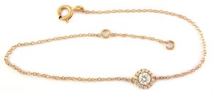 0.19 Carats The Sun Rose Gold Diamond Bracelet