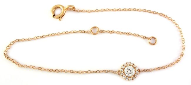 0.19 Carats The Sun Rose Gold Diamond Bracelet