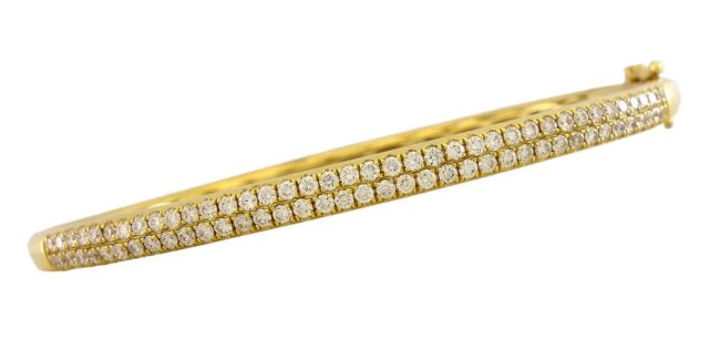 1.20 Cts 18K Yellow Gold Solid Diamond Bracelet