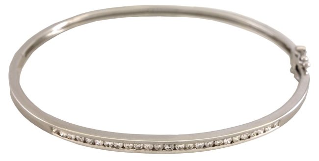 0.46 Cts 18K White Gold Solid Diamond Bracelet