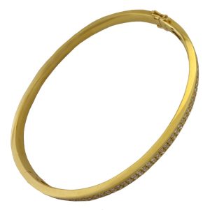 Pulseira de diamante de ouro amarelo de 3.2 quilates