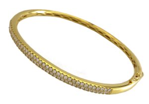 1.20 Cts 18K Yellow Gold Solid Diamond Bracelet