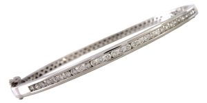 0.46 Cts 18K White Gold Solid Diamond Bracelet