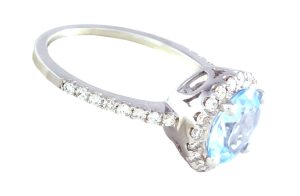 The 1.68 Ct Topaz 0.45 Ct Diamond Ring