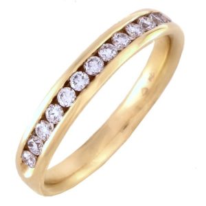 Anillo de diamantes de oro rosa de 0.27 quilates