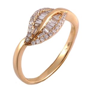 0.28 karaat roosgouden diamanten ring
