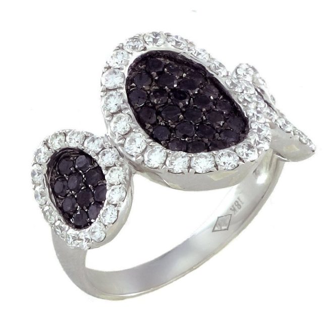 The Three Piece Black and White Diamond Ring