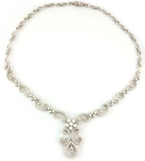 5.00 Ct 18K White Gold Diamond Necklace a