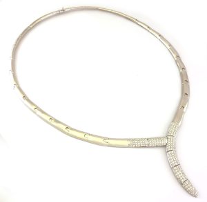 3.02 Ct 18K White Gold Diamond Necklace