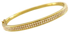 3.2 Karaat geelgouden diamanten armband