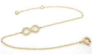 The Yellow Gold Infinity Diamond Bracelet