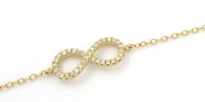 The Yellow Gold Infinity Diamond Bracelet