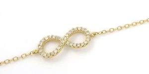 Pulsera de diamantes de oro amarillo de 0.07 quilates