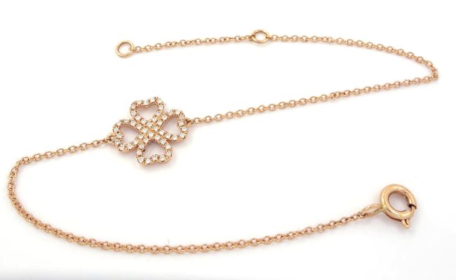 The Rose Clover Shaped Diamond Bracelet