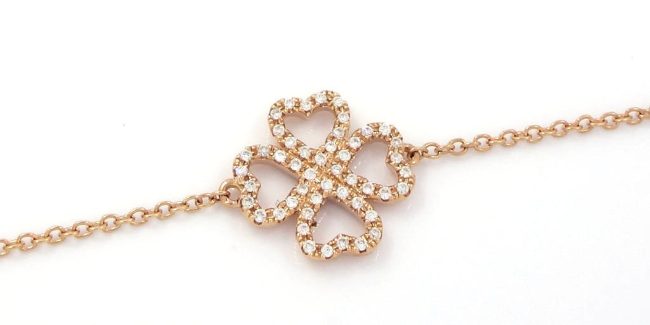 The Rose Clover Shaped Diamond Bracelet