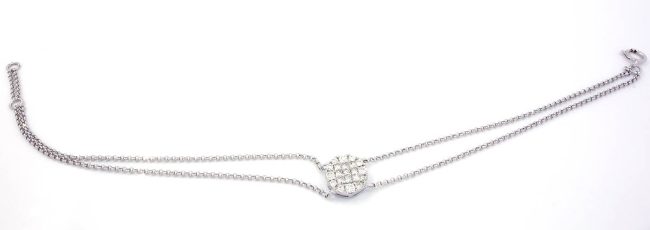 White Gold 0.38 Ct Diamond Covered Bracelet