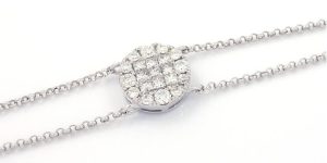 Pulsera de diamantes de oro blanco de 0.38 quilates