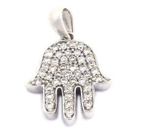 Pendentif avec diamant en or blanc 0.29 carats