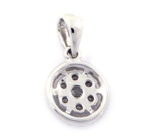 0.25 Carats 18K White Gold Round Diamond Pendant