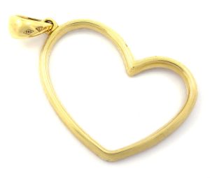 0.17 Ct 18K Yellow Gold Heart Shaped Diamond Pendant