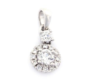 Pendentif avec diamant en or blanc 0.23 carats