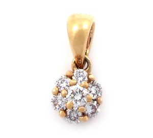 0.18 Carats 18K Rose Gold Diamond Pendant