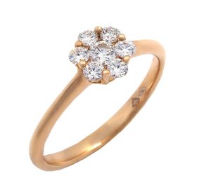0.31 karaat roosgouden diamanten ring
