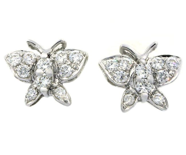 Boucles d’oreilles en or blanc et diamants de 0.26 carat