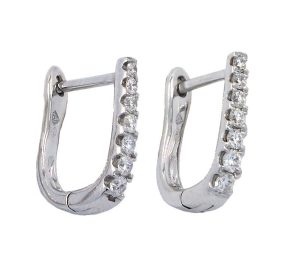 18K White Gold 0.24 Cts Diamond Earrings
