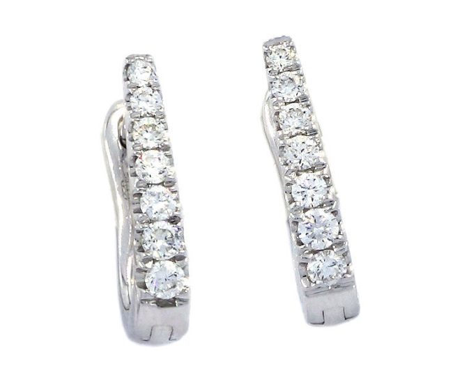 Pendientes de diamantes de oro blanco de 0.24 quilates