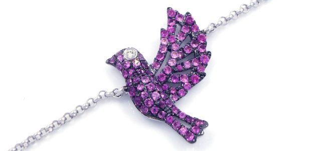 The Pink Bird White Gold Diamond Bracelet