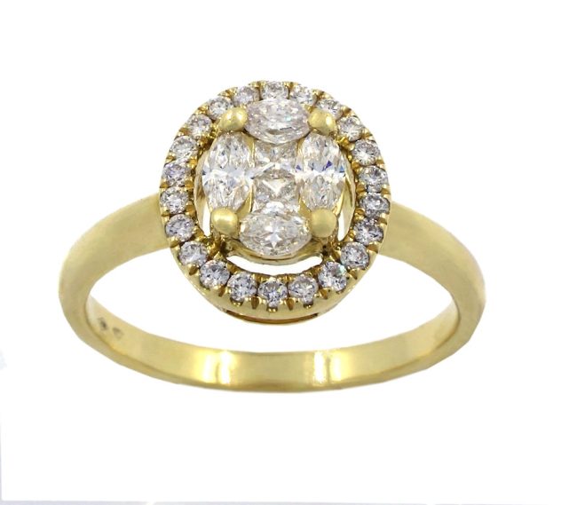 0.49 Ct White Gold Diamond Ring