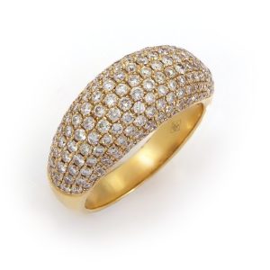 1.42 Carats (177 Diamonds) 18K Rose Gold Diamond Ring