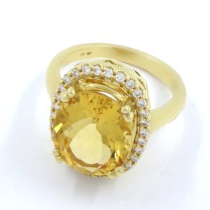 Bague en or jaune avec diamants de 0.25 carats