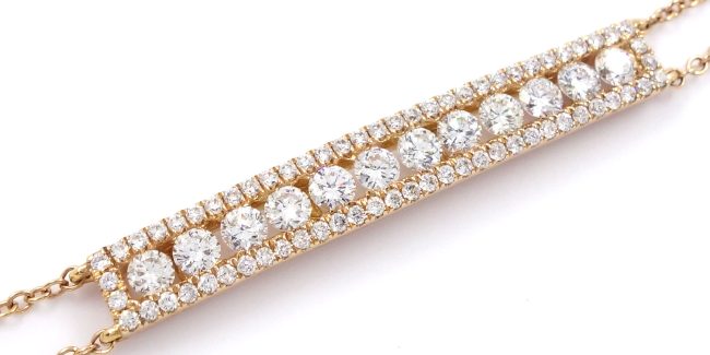 0.77 Carats Rose Gold Diamond Bracelet