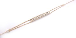 Bracelete de diamante de ouro branco de 0.77 quilate