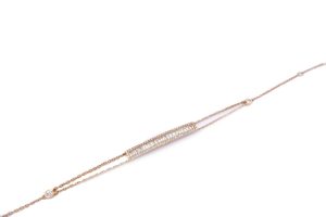 Bracelete de diamante de ouro branco de 0.70 quilate
