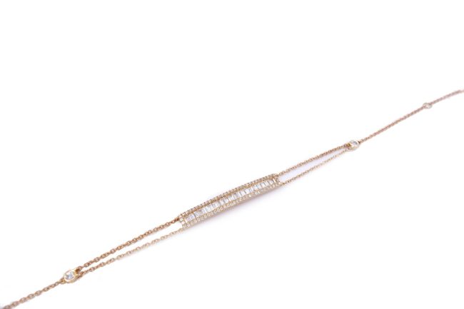 0.70 Carats Rose Gold Diamond Bracelet